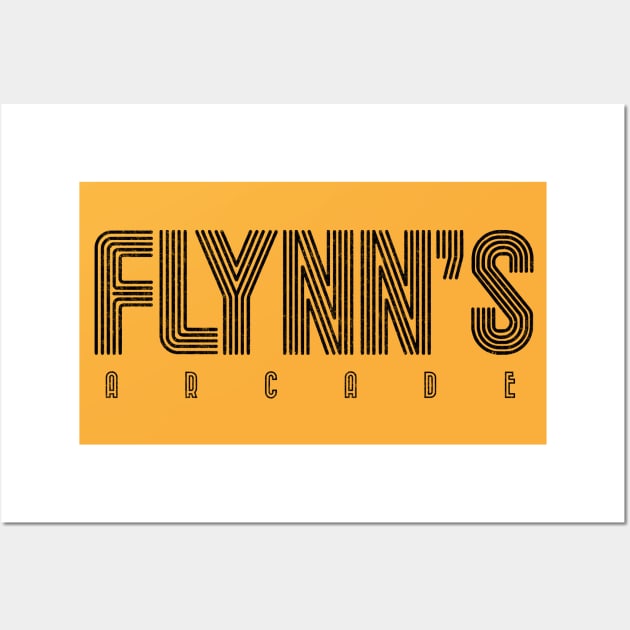 Flynn's Arcade - vintage logo Wall Art by BodinStreet